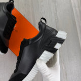 Hermes Men’s Black & White Bouncing Sneakers - 46 (Fit 11.5/12)