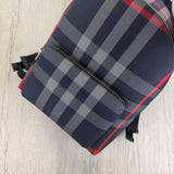 Burberry Men’s Navy Check Print Backpack