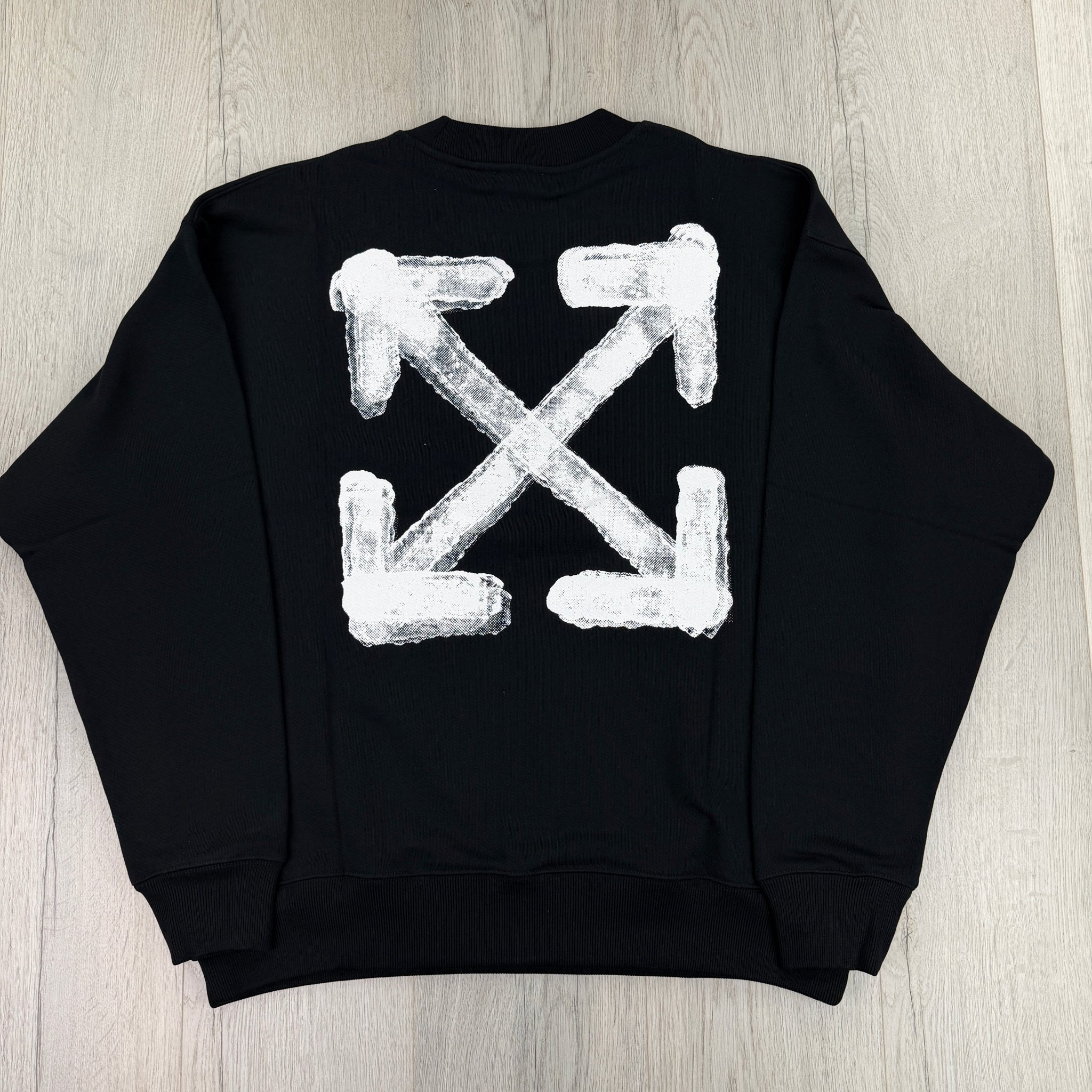 Off White Men’s Black Crewneck Jumper - Oversized Fit - Morely TrendsOff white Type here:)