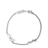 Saint Laurent Rhinestone Cassandre Charm Bracelet