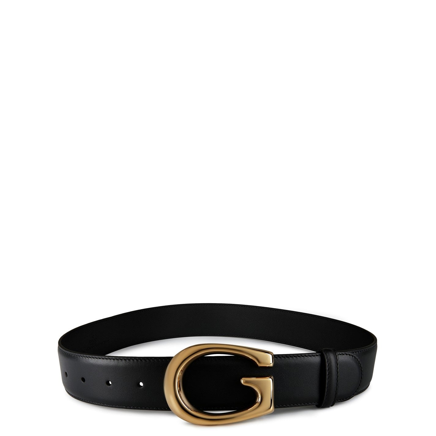 Gucci G-Buckle Thin Leather Belt Mens