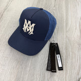 Amiri Men’s Blue Baseball Cap White Embroidered Logo