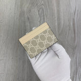 Gucci GG Interlocking Cream Card Holder