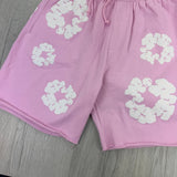 Denim Tears Men’s Pink Hoodie & Shorts Set