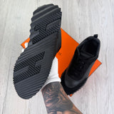 Hermes Men’s All Black Suede Bouncing Sneakers - 42.5 Fit Uk 8.5)