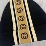 Gucci Men’s Black Wool GG Beanie