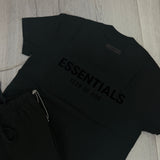Essentials Men’s Black T-shirt & Short Set