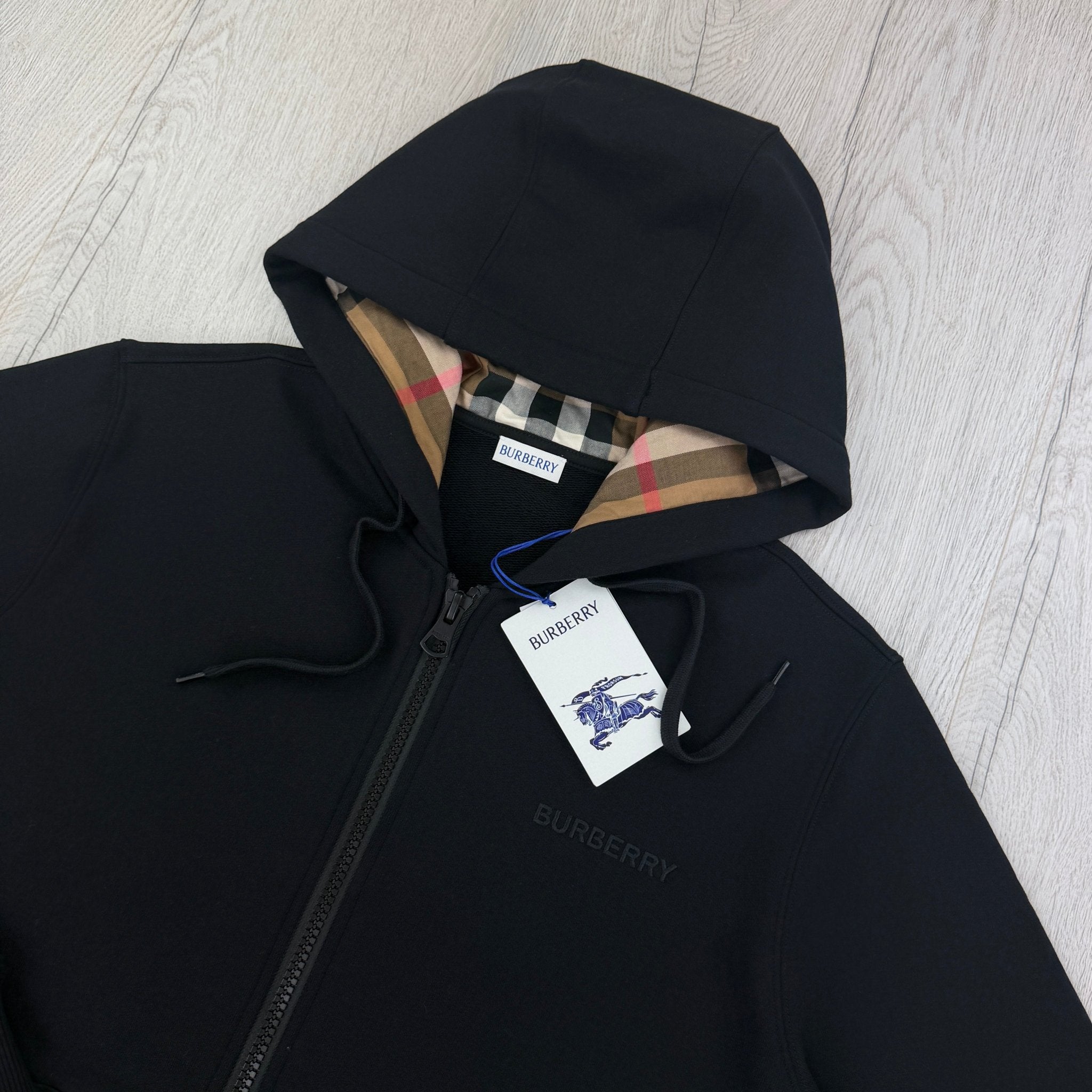 Burberry Men’s Black Zip-up Hoodie - Large - Morely TrendsBurberry Type here:)