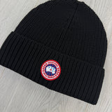 Canada Goose Men’s Black Beanie Small Badge
