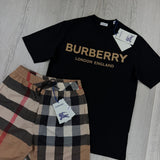 Burberry Men’s Black T-shirt & Shorts Set