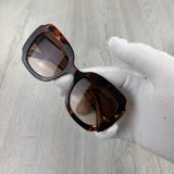 Prada Women’s Opaque Gradient Dark Brown Lenses Sunglasses