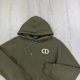 Dior Men’s Khaki Green Pullover Hoodie - XL Slim