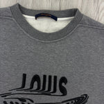 Louis Vuitton Men’s Grey Crewneck Embroidered Jumper - Medium - Morely TrendsLouis Vuitton Type here:)