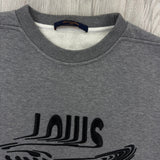 Louis Vuitton Men’s Grey Crewneck Embroidered Jumper - Medium - Morely TrendsLouis Vuitton Type here:)