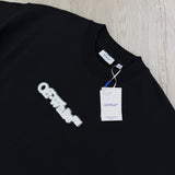 Off White Men’s Black Crewneck Jumper - Oversized Fit