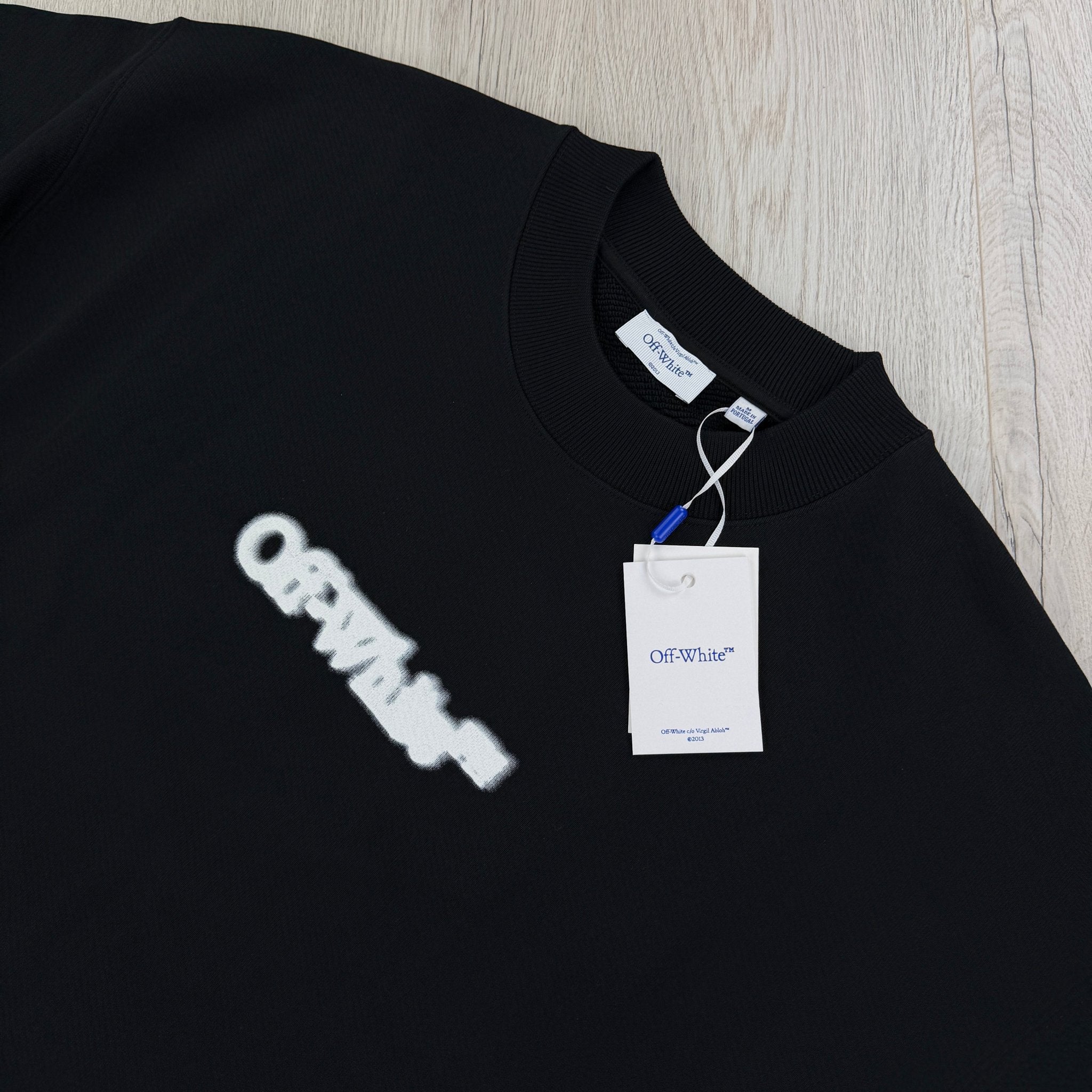 Off White Men’s Black Crewneck Jumper - Oversized Fit - Morely TrendsOff white Type here:)