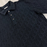 Dior Men’s Navy Oblique Towel Polo Shirt - Small (Fit Medium)
