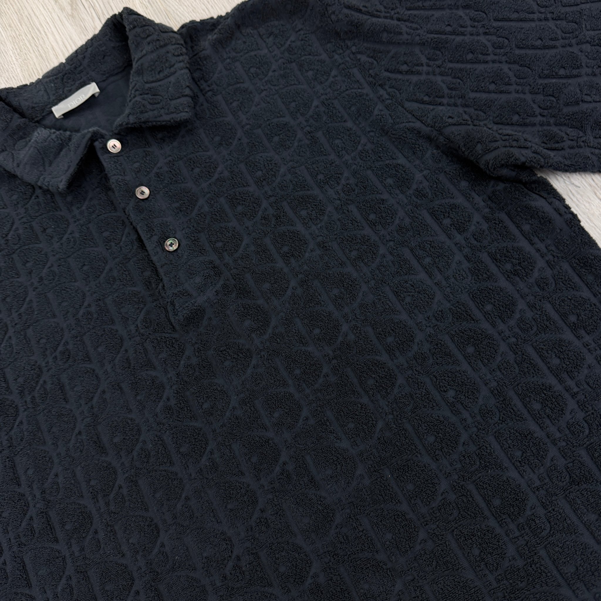 Dior Men’s Navy Oblique Towel Polo Shirt - Small (Fit Medium) - Morely TrendsDior Type here:)