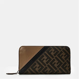 Fendi Diagonal Zip Around Wallet