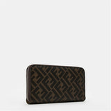 Fendi Diagonal Zip Around Wallet