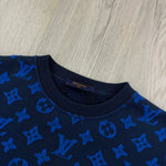 Louis Vuitton Men’s Blue Monogram Jacquard Crewneck Jumper - Small - Morely TrendsLouis Vuitton Type here:)