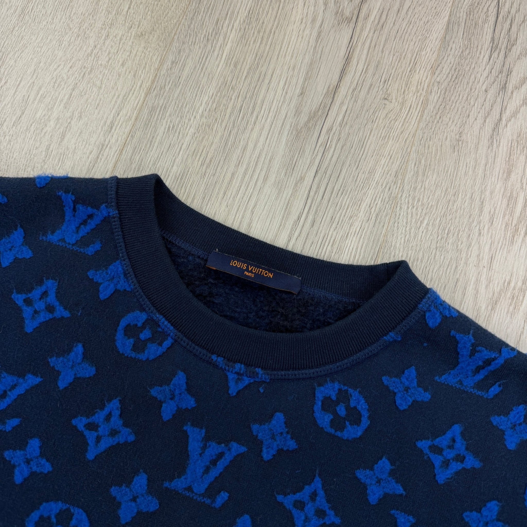 Louis Vuitton Men’s Blue Monogram Jacquard Crewneck Jumper - Small - Morely TrendsLouis Vuitton Type here:)