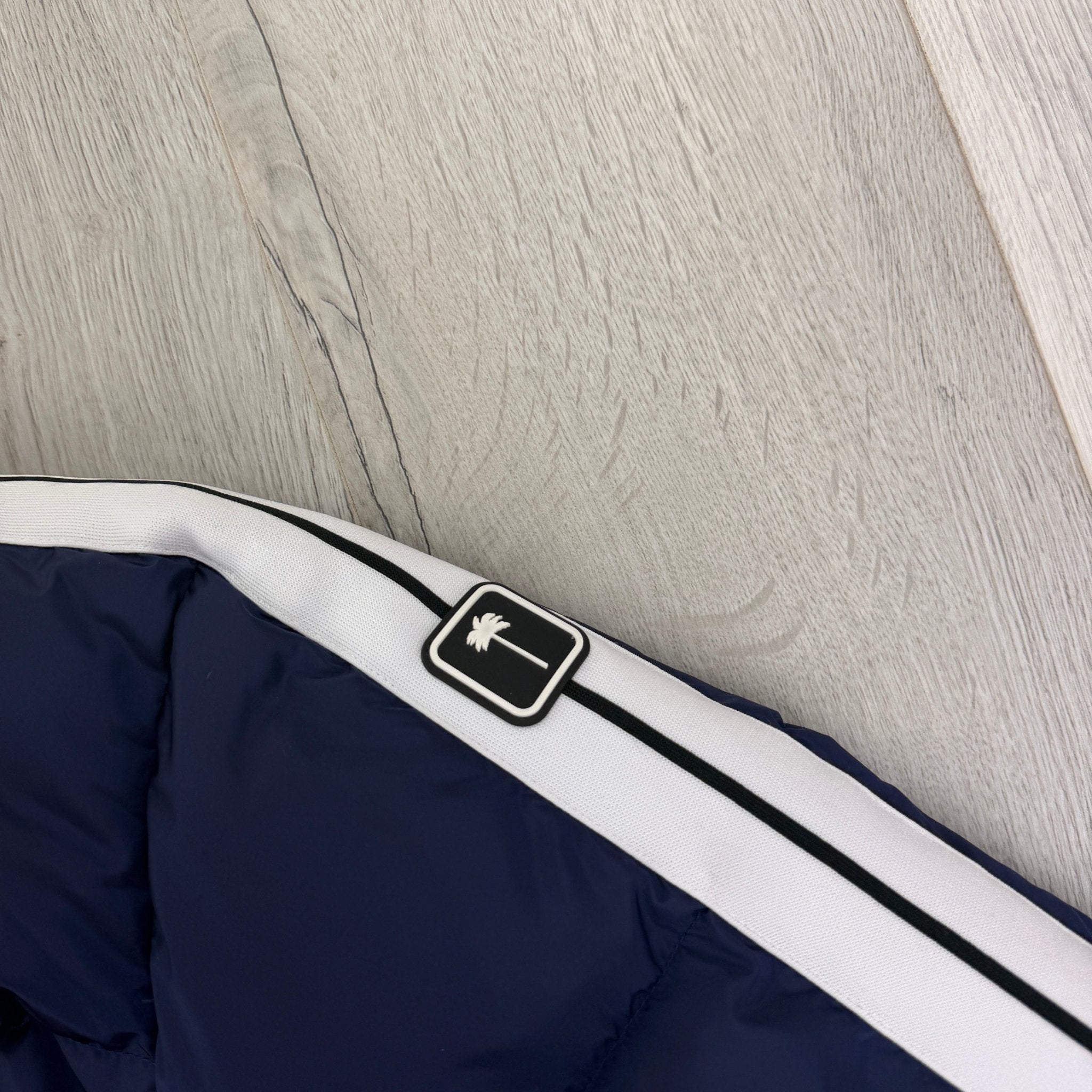 Palm Angels Men’s Navy Track Down Puffer Jacket - Small - Morely TrendsPalm Angels Type here:)