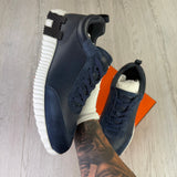 Hermes Men’s Navy Leather Bouncing Sneakers - Uk 11 - Morely TrendsHermes Type here:)