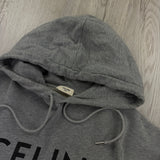 Celine Men’s Grey Loose Pullover Hoodie - XL