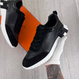 Hermes Men’s Black & White Bouncing Sneakers - 46 (Fit 11.5/12)