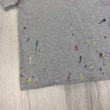 Dior Men’s Grey Paint Splattered T Shirt - Large