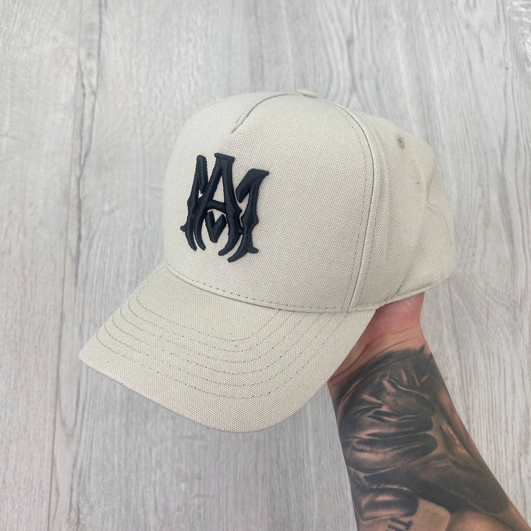 Amiri Men’s Beige MA Logo Full Canvas Cap - Morely TrendsAmiri Type here:)