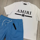 Amiri Men’s White T-shirt & Swim Shorts Set
