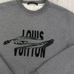 Louis Vuitton Men’s Grey Crewneck Embroidered Jumper - Medium - Morely TrendsLouis Vuitton Type here:)