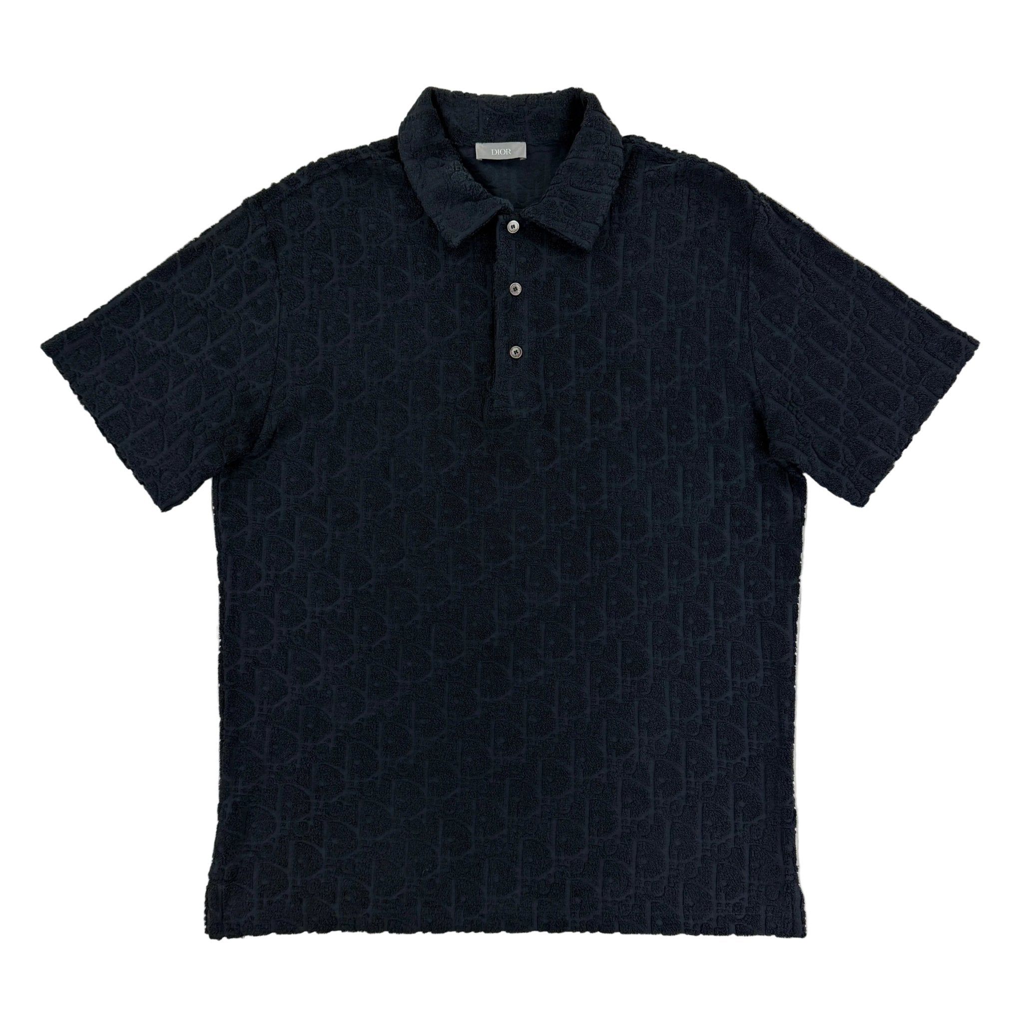 Dior Men’s Navy Oblique Towel Polo Shirt - Small (Fit Medium) - Morely TrendsDior Type here:)