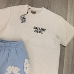 Gallery Dept Men’s White T-shirt & Denim Tears Shorts Set - Morely TrendsGallery Dept Type here:)