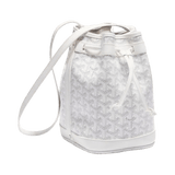 Goyard Petit Flot Bucket Bag White
