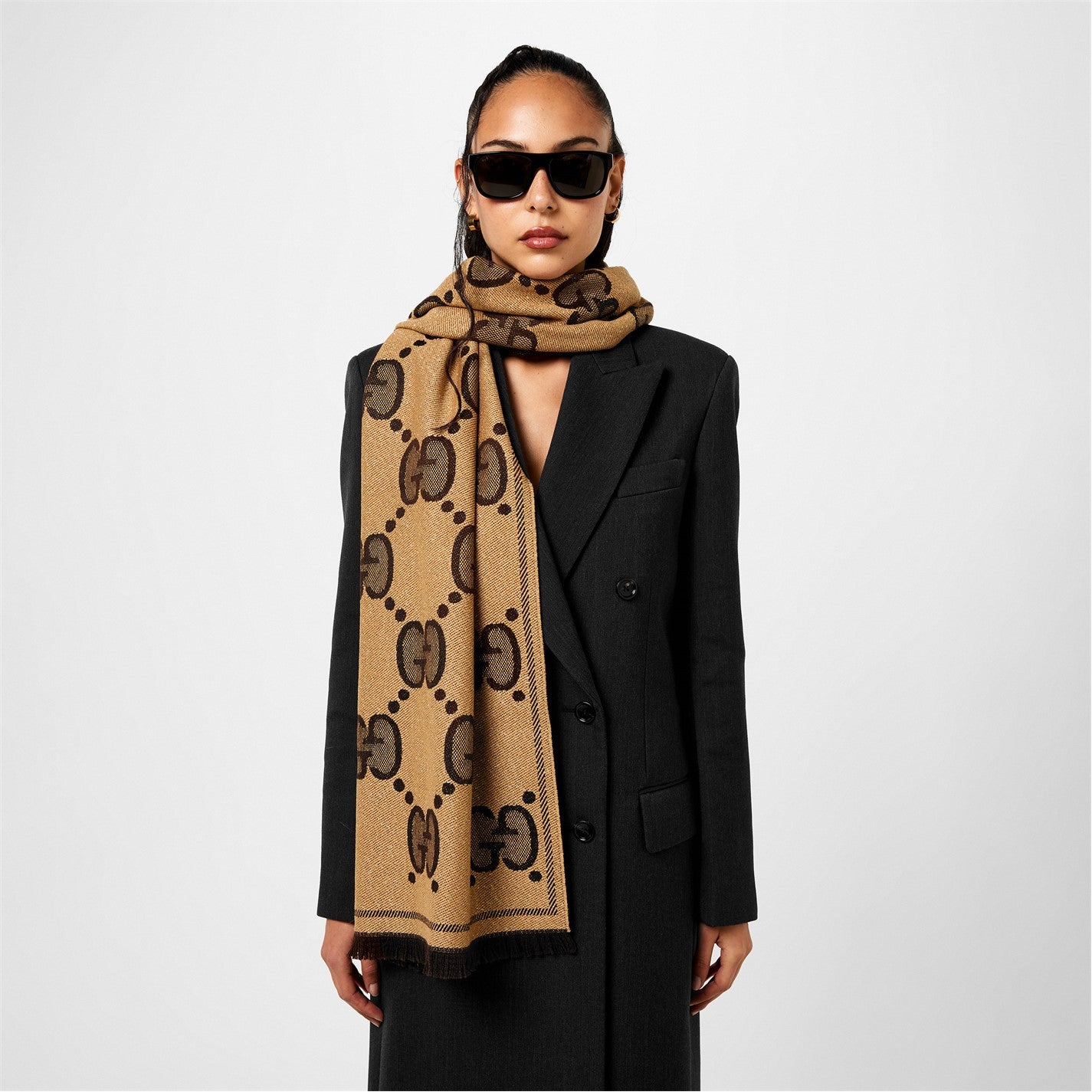 Gucci Metallised Jacquard Scarf