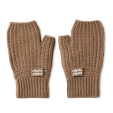 Miu Miu Logo Wool And Cashmere Gloves