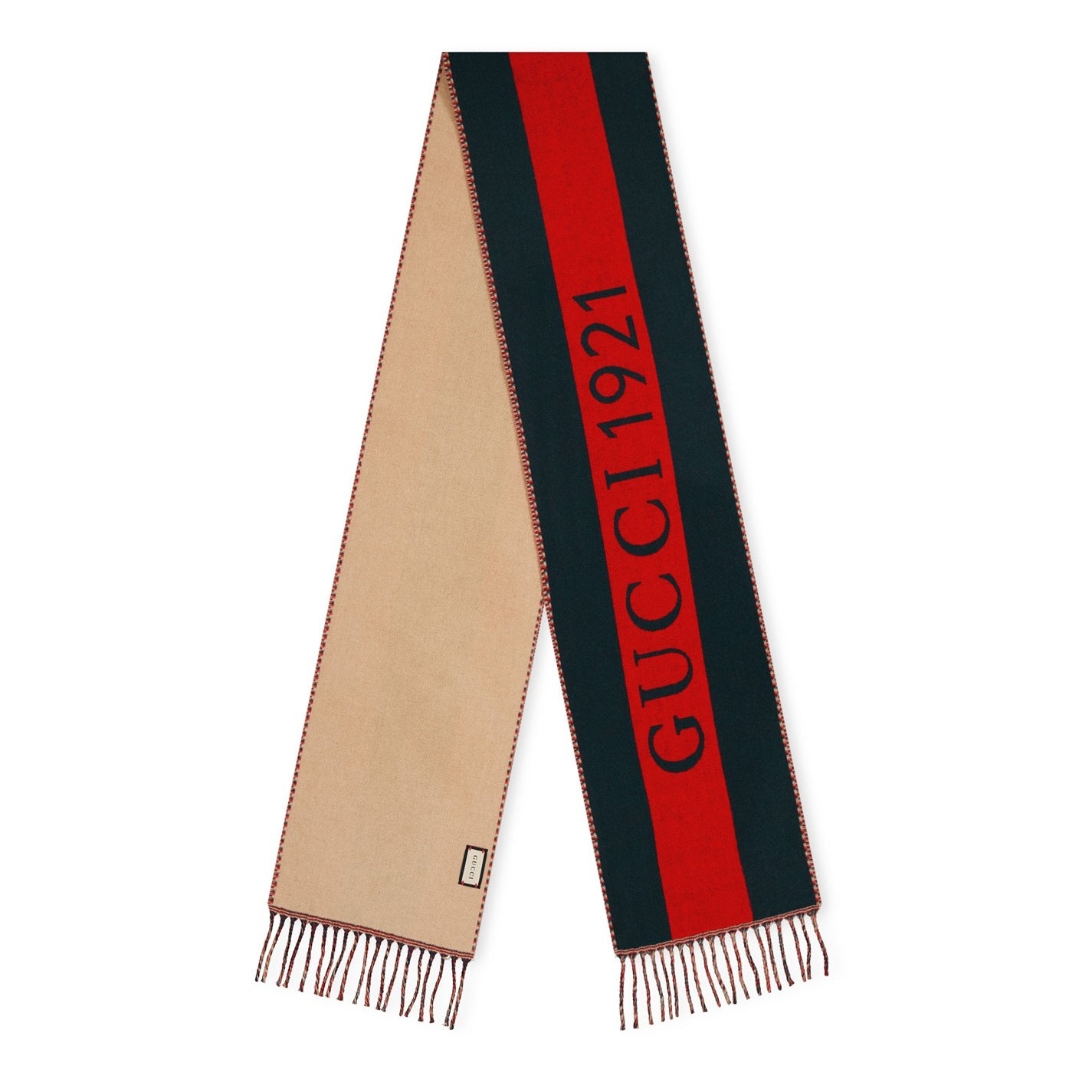 Gucci Web Jacquard Wool Scarf