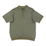 Dior Oblique Men’s Khaki / Olive Button-up Short Sleeve Polo shirt - Small (Fits Medium)