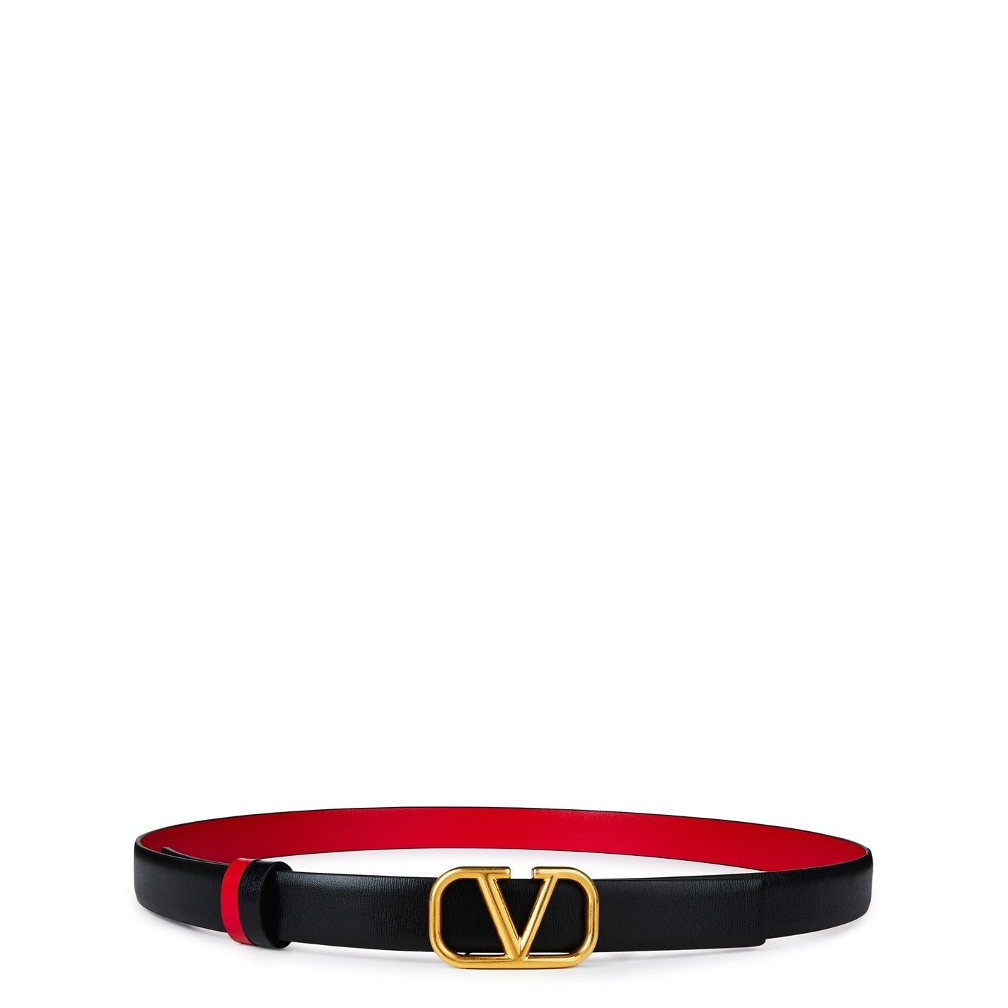 Valentino V Logo 2cm Reversible Belt