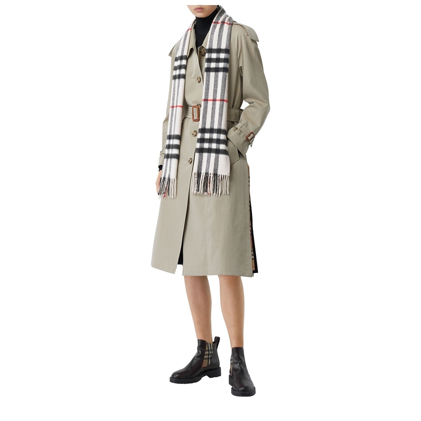 Burberry Giant Icon Check Cashmere Scarf