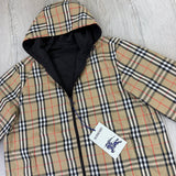 Burberry Men’s Vintage Check Reversible Windbreaker Jacket - Large