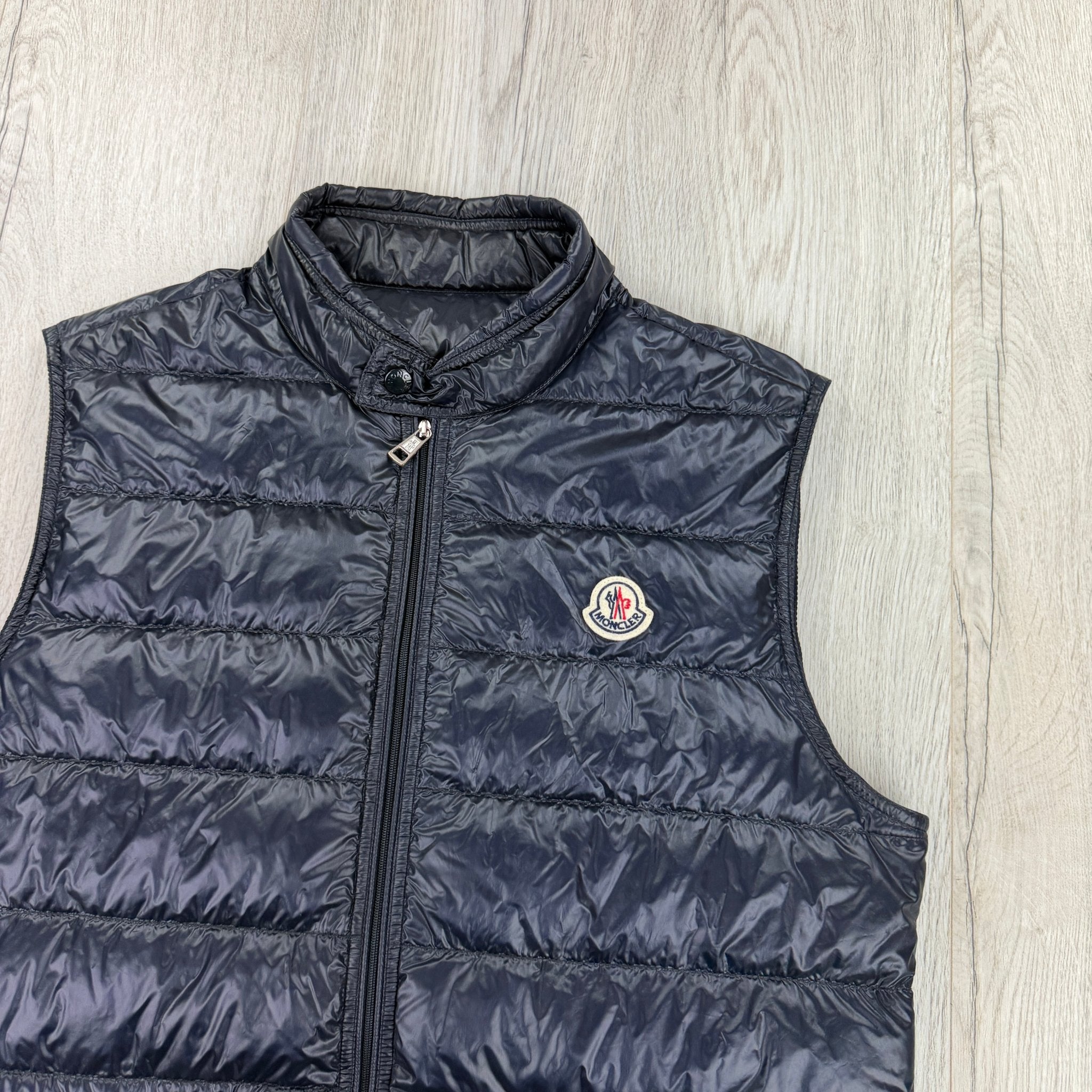 Moncler Men’s Navy GUI Gilet - Size 3 - Morely TrendsMoncler Type here:)