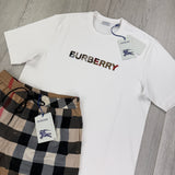 Burberry Men’s White T-shirt & Shorts Set