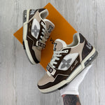 Louis Vuitton Men’s Moka Brown Monogram Flower Trainers - Uk 8 (Fit 8.5/9) - Morely TrendsLouis Vuitton Type here:)