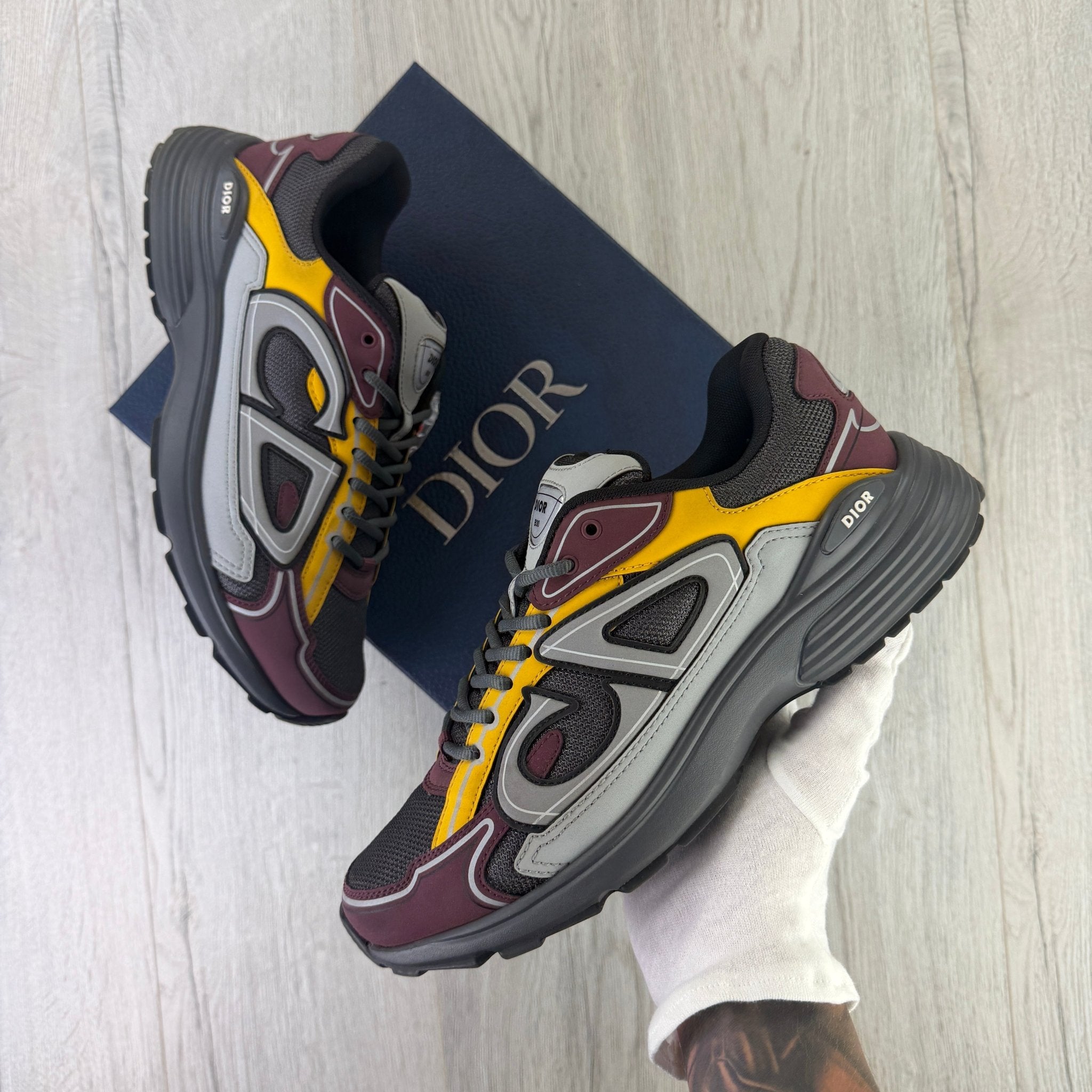 Dior B30 Men’s Burgundy / Yellow Trainers - 43 (Uk 9) - Morely TrendsDior Type here:)