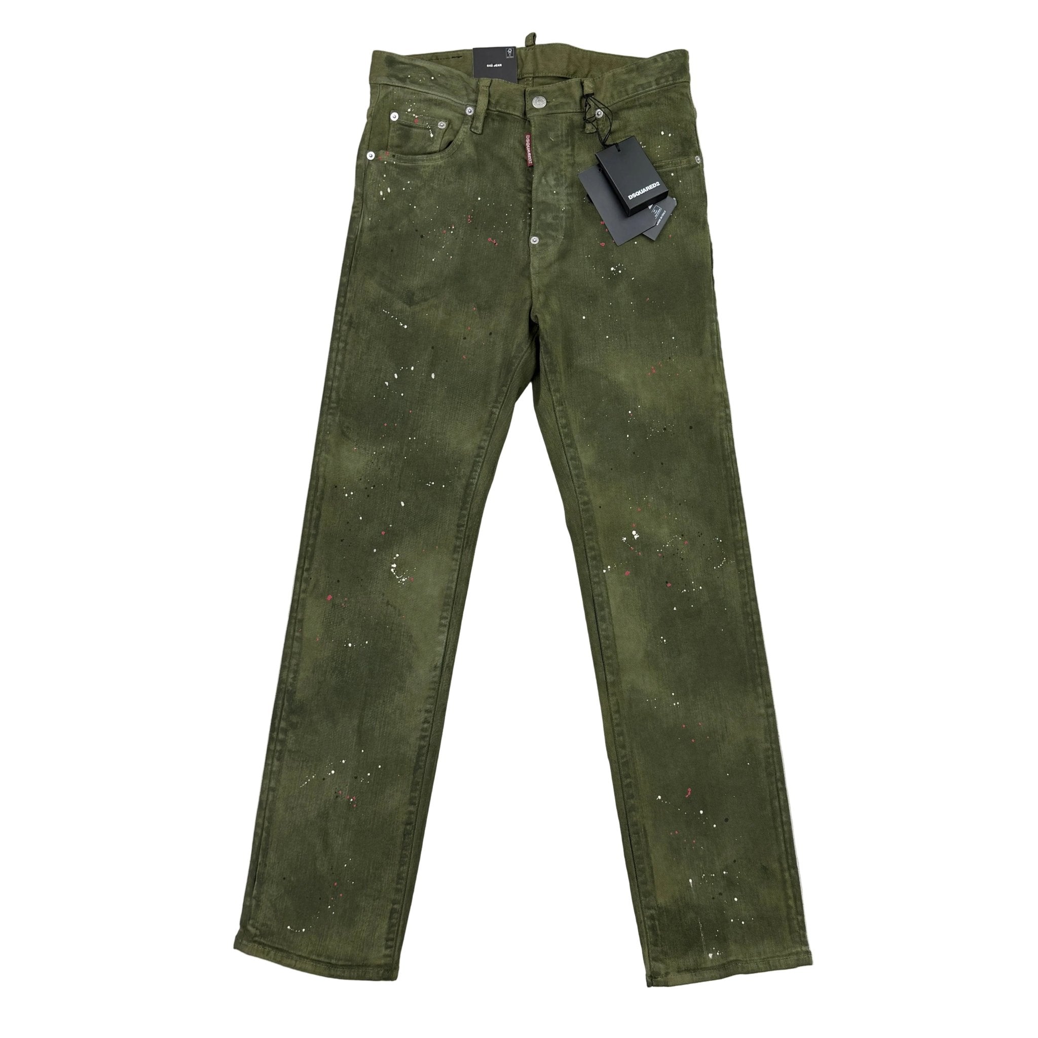 Dsquared2 Men’s Green Distressed Straight Jeans - Morely TrendsDsquared2 Type here:)