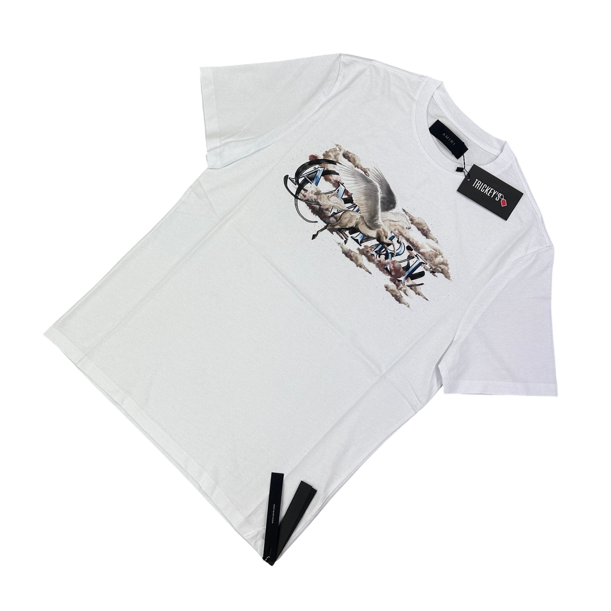 Amiri Men’s Pegasus White T-shirt - Morely TrendsAmiri Type here:)